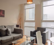 Living area at Moorgate Apartments by MySquare