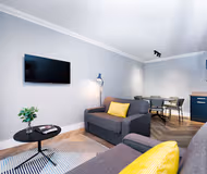 Bright living space at Aparthotel Christchurch