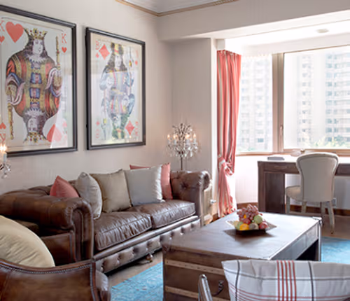 Bright living area at Tai Tam Serviced Apartments