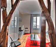 Simplistic living area in Louvre and Seine Serviced Apartment, Marais