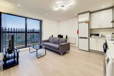 Living area at Modern 2 Bedroom Apartment with Parking