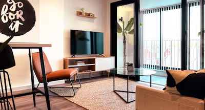 Bright living room at Luxe London Pad: with Free Parking!