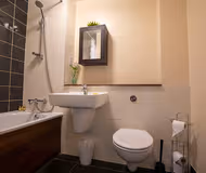 Luxury bathroom at Alencon Link Apartments