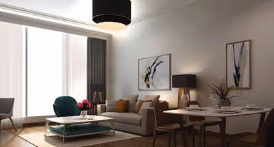 Living area at Diplomatic Street Serviced Apartment