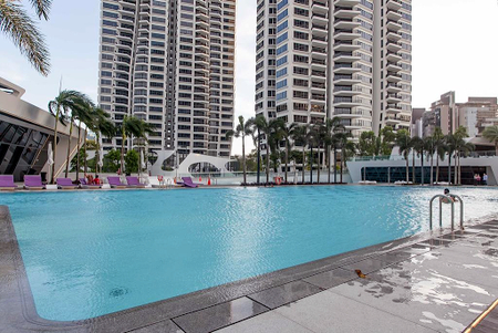 Pool side at Spottiswoode Park Road Apartments, Outram park