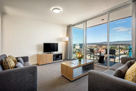 Stunning living area in King William Street Apartments