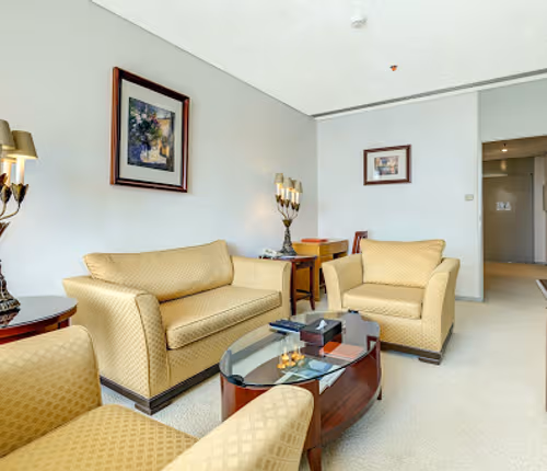 Living area at Wadi Al Artawi Street Apartment