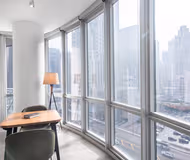 Simplistic living area in North Park Drive #1001 Serviced Apartment, Streeterville