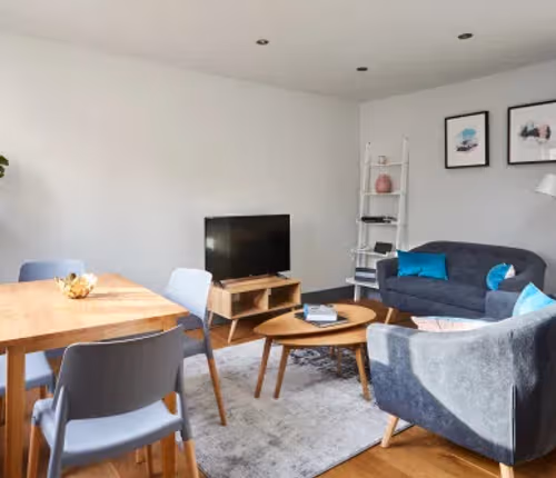 Living area at Holborn apartment