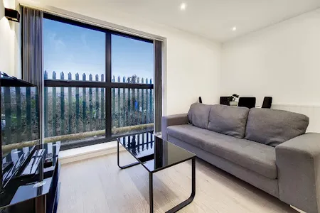 Living area at Modern 2 Bedroom Apartment with Parking