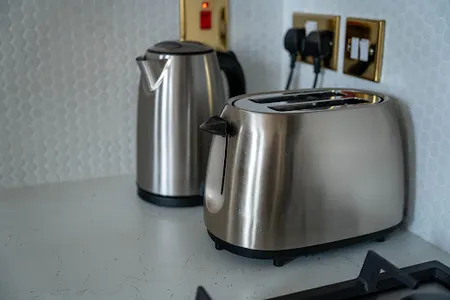 Fully equipped kitchen at Fab Insta-Worthy Loft - Whitechapel + Tube Station
