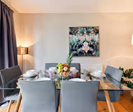 Dining space at Docklands apartment