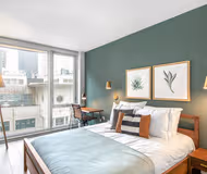 Luxury bedroom at West Randolph St. #1807 Serviced Apartment, The Loop