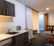 Full kitchen at Beaumont Street Serviced Apartment