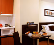 Luxury bedroom at La Defense Serviced Apartment