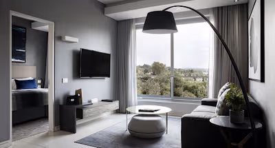 living space at Sandton apartment
