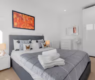 Luxury bedroom at Heathrow Central Apartments by MySquare