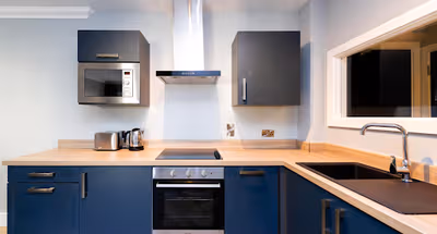 Fully equipped kitchen at Aparthotel Christchurch