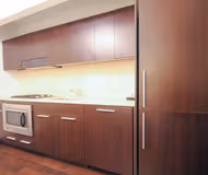 Kitchen at Wall Street 2 Bed Furnished Apartment, Financial district