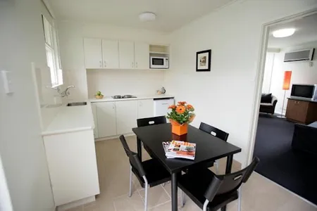 Living area at East Melbourne Albert Street Serviced Apartment