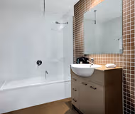 Simplistic living area in Quest Singleton