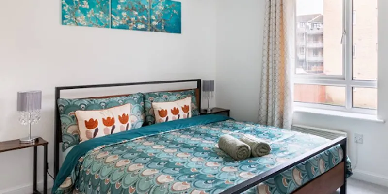 Bedroom at Wembley apartment